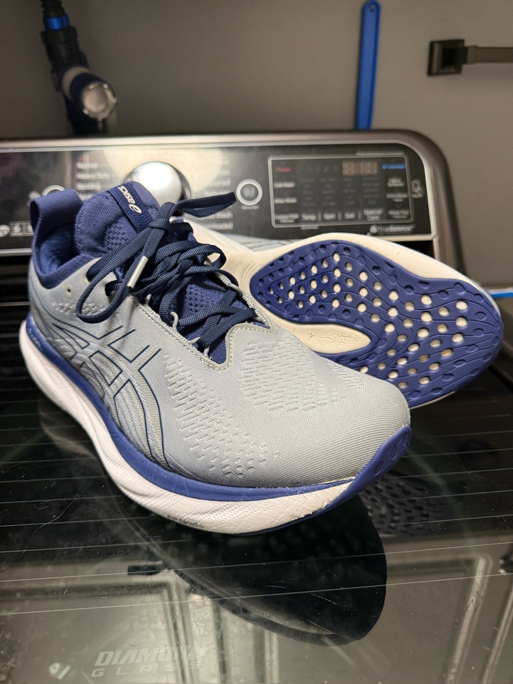 ASICS Gel Nimbus 25 Runners Sneakers Gray/Blue Men’s 10.5 #101B547